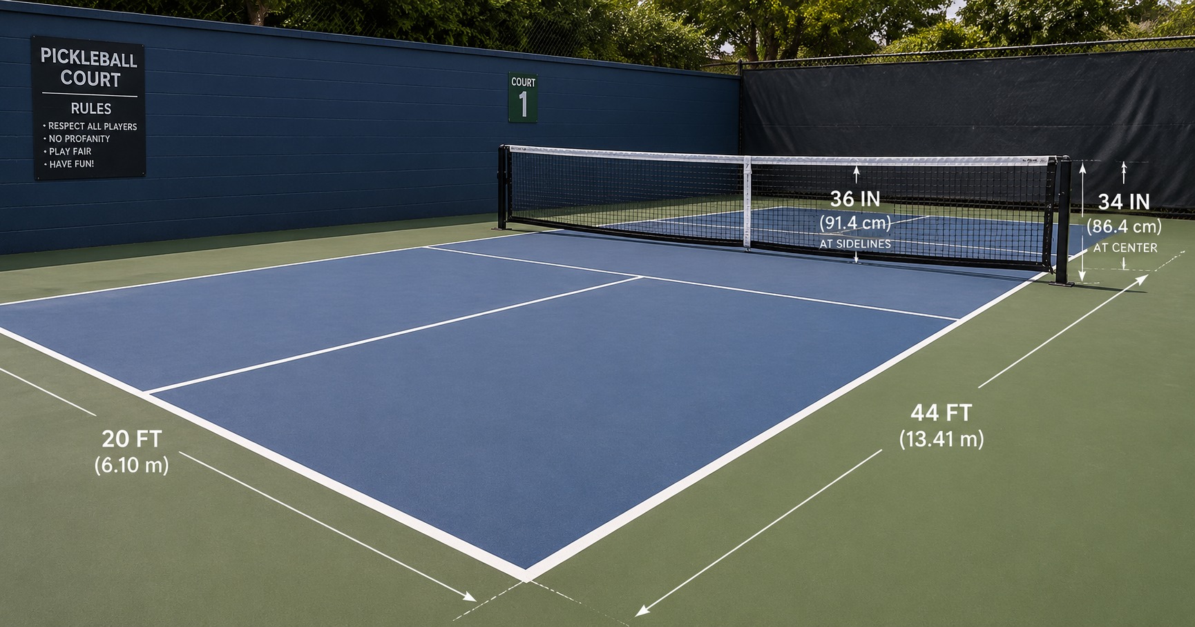 Thông Tin Chi Tiết Về kích thước sân pickleball tiêu chuẩn Và Các Yếu Tố Liên Quan - image 2