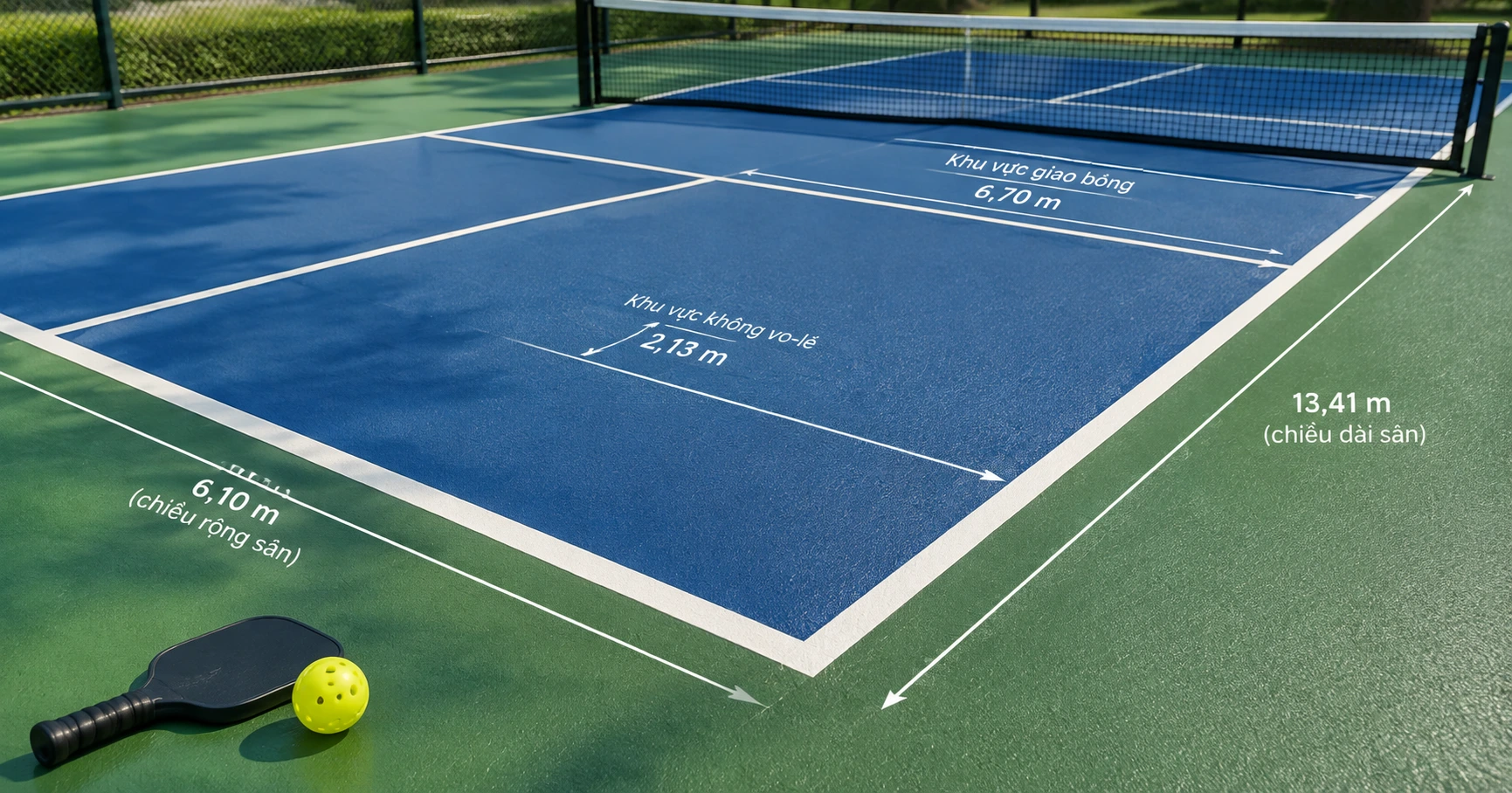 Diện tích sân pickleball và các tiêu chuẩn thi công hiện nay - image 2 Diện tích sân pickleball và các tiêu chuẩn thi công hiện nay - image 2